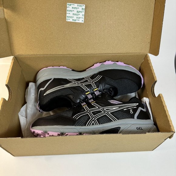 ASICS GEL-Venture 8 Running Shoes Women Size 7 Wide Black Ivory 1012A706-002 NWB - Picture 8 of 9